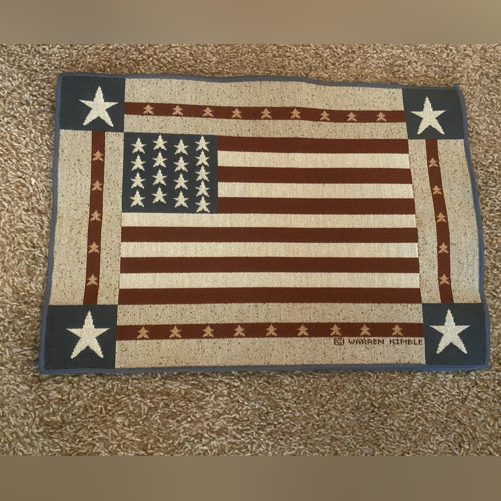 Warren Kimble American Flag Placemats Set of 4. NWOT. - Picture 2 of 4